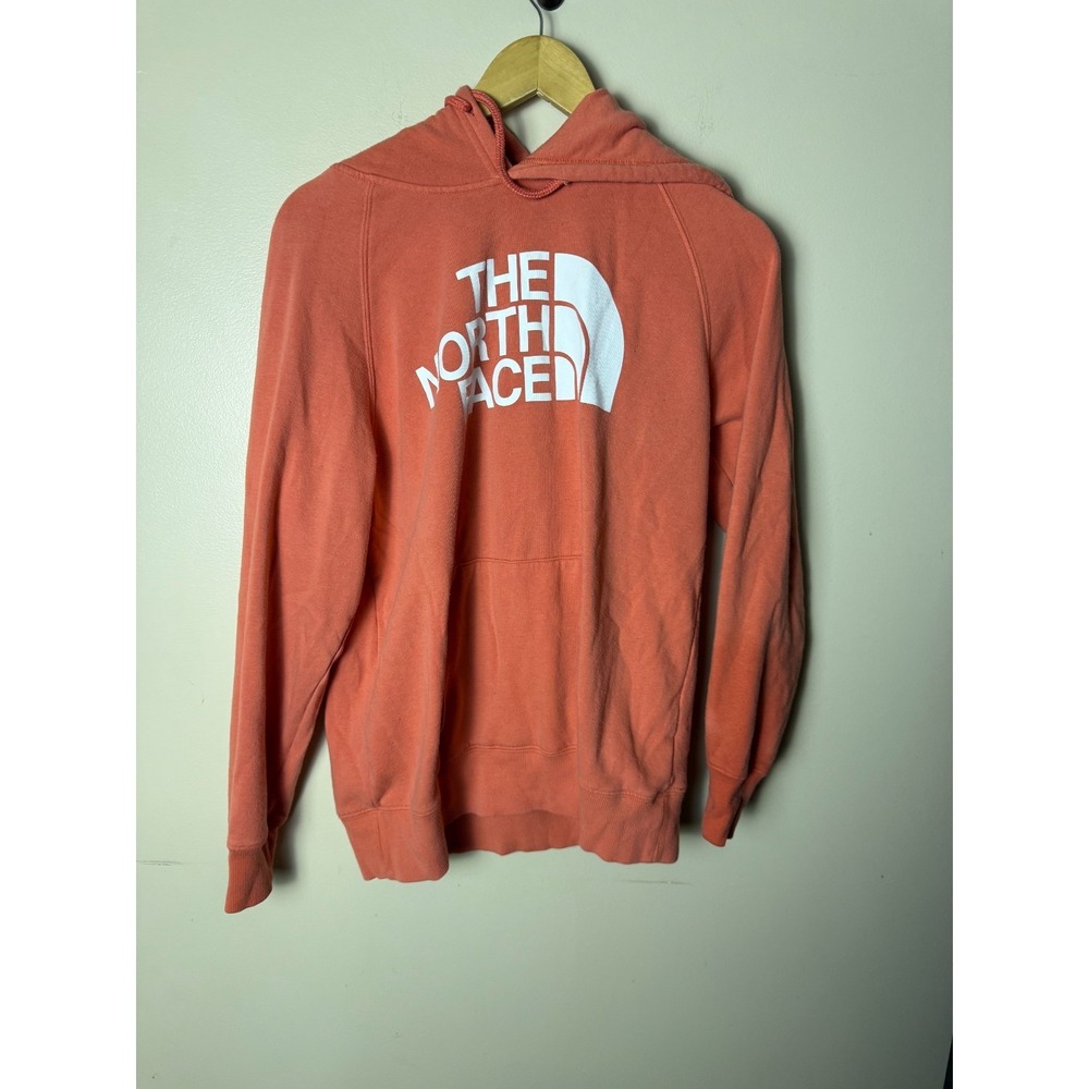 The North Face Half Dome Pullover Hoodie Sweatshirt Womens M Pink Fleece Logo